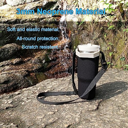 30oz Water Bottle Carrier Sling Bag Sleeve for Tumbler - Black