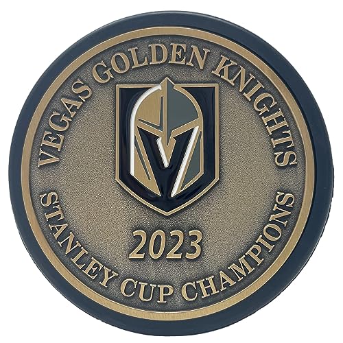 Stanley Cup Gold Medallion Puck - Vegas Golden Knights