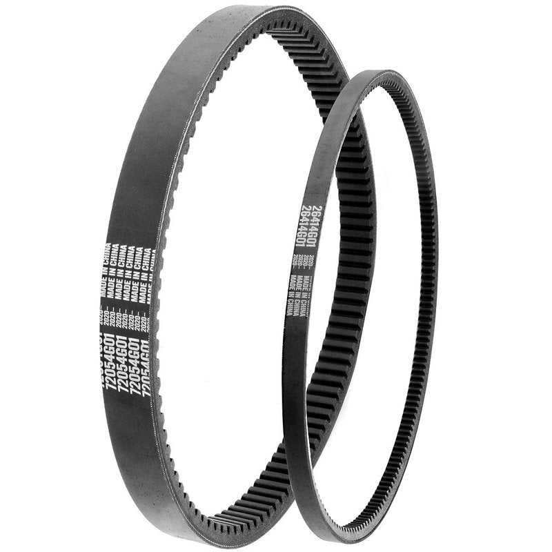 Roykaw Golf Cart Clutch Drive Belt & Starter Generator Belt Kit Compatible with EZGO TXT Medalist 1994-2013 with Robin Engine 4 Cycle Gas Golf Cart, OEM# 72054G01,72024G01,72025G01,26414G01