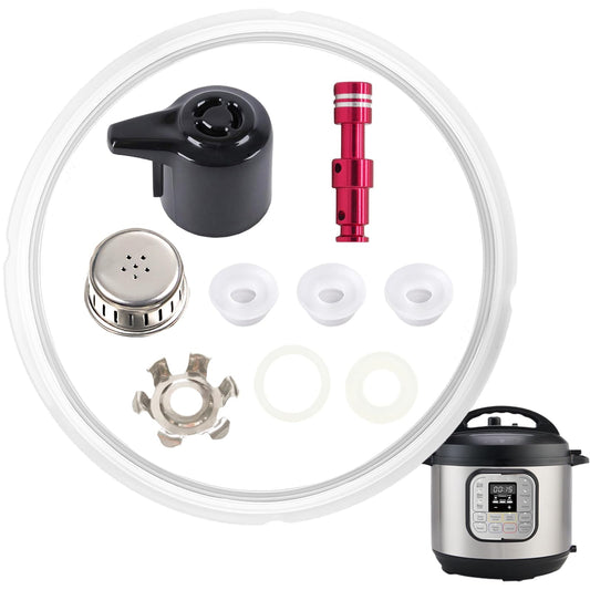 10Pcs Replacement Parts for Instant Pot Duo 8 Quart and Duo Plus 8Qt, Accessories for Duo& Duo Plus 8 Qt Instantpot, Lid Replacement Sealing Ring Steam Release Valve Float Valve for Instant Pot