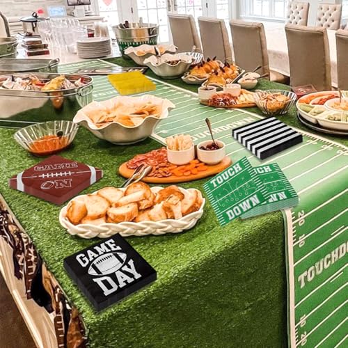 Football Napkins Set - 100 Disposable Napkins with 5 Designs for Parties