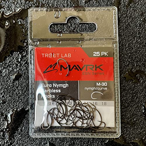 Euro Nymph Competition Barbless Hooks - M30 / #18 - 25 Pack
