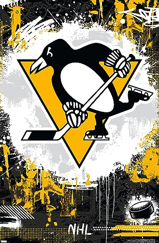 NHL Pittsburgh Penguins Maximalist Logo 23 Wall Poster Unframed 34" x 22.4"