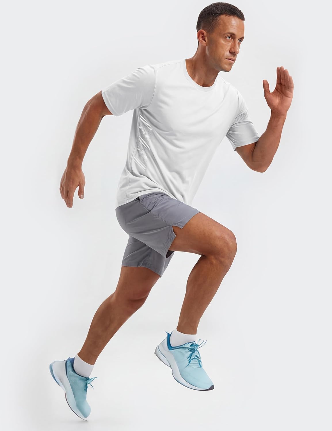 TACVASEN Men's Athletic Short Sleeve Workout Shirt - UPF 50+ Dry Fit & Breathable Gym Tee