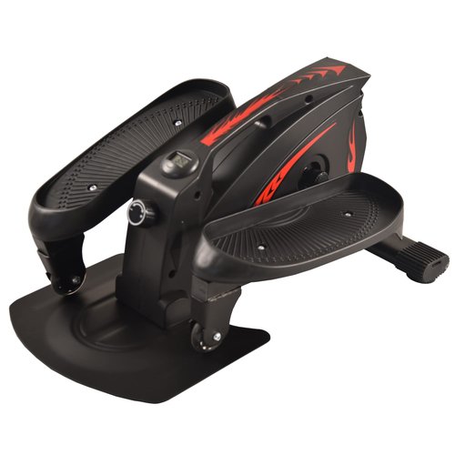 GREARDEN Under Desk Elliptical Machine,Mini Cycle Exercise Bike,Desk Elliptical Machine Trainer with Non-Slip Pedal,Display Monitor and Adjustable Resistance for Home Office Workout (Black)