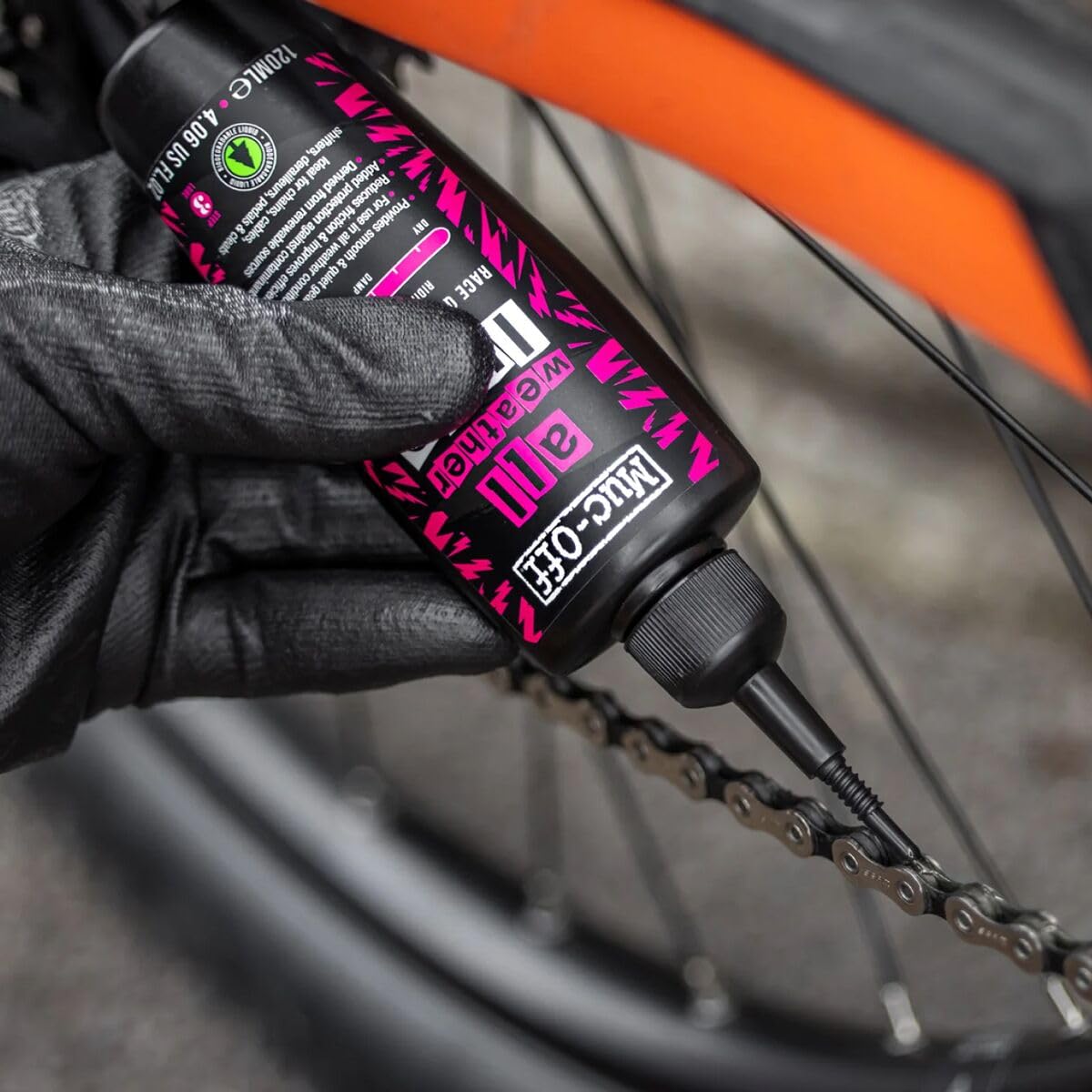 Muc-Off All-Weather Chain Lube - Biodegradable Bike Chain Oil for All Conditions | 4 fl oz Refill