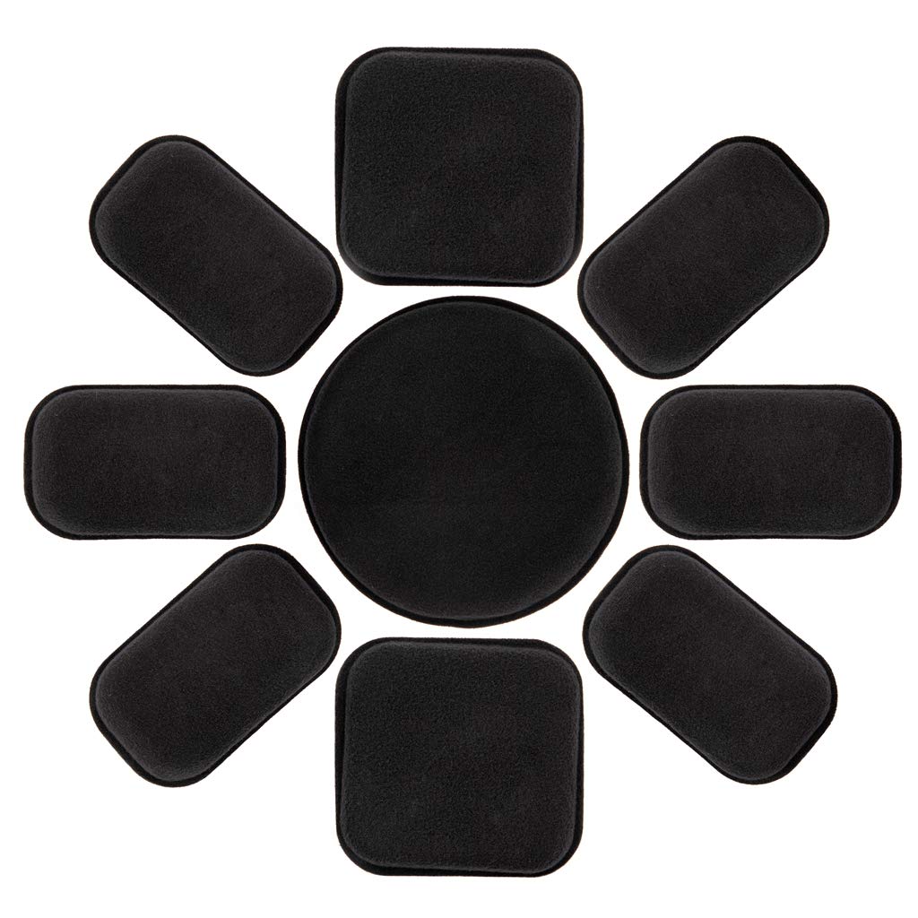 PAXLamb Universal Airsoft Helmet Pads 19pcs/Set Tactical Helmet Replacement EVA Foam Motorcycle Padding Kits Bicycle Bike Accessories Mats for Fast Mich CS ACH FMA USMC PASGT (Black 2 Sets)