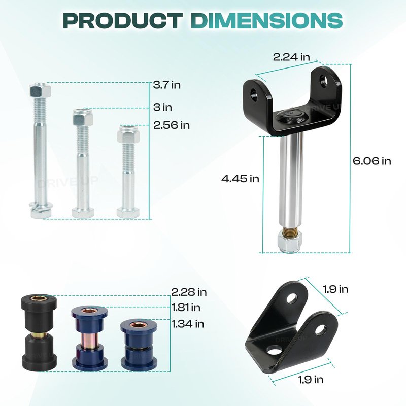 DRIVE UP Club Car DS Bushing Kit, Deluxe Club Car Front and Rear End Repair Bushing Kit for Club Car DS 1993-Up Gas and Electric Models