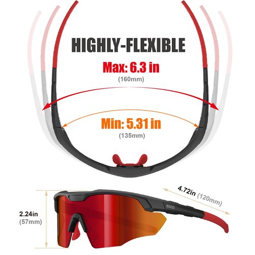 ER00 S596 Sports Shades XL Sunglasses for Men Baseball Running Road Cycling Volleyball MTB outdoor Recreation Gifts ANSI Z87.1 Safety Padel Tennis