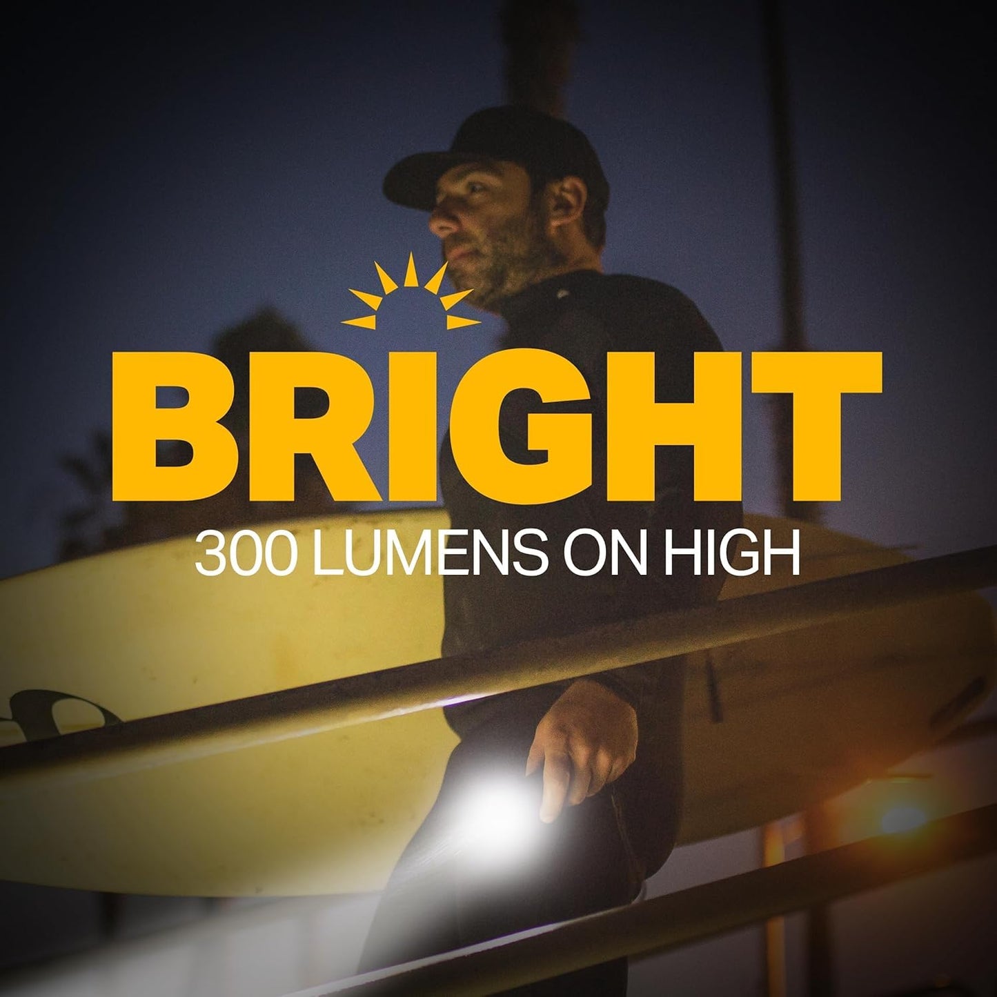 LUXPRO LP290V3 LED Flashlight - Bright 300 Lumens with 3 Light Modes - Aircraft-Grade Aluminum with IPX4 Waterproof Protection & Patented TackGrip - Camping, Outdoor, Home - Batteries Included