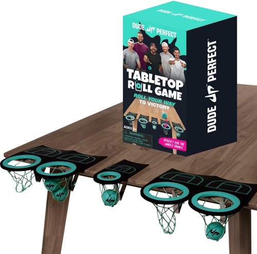 Dude Perfect Tabletop Roll Game - Fun Target Toss for Kids & Adults | Perfect for Family Game Night, Ages 6+