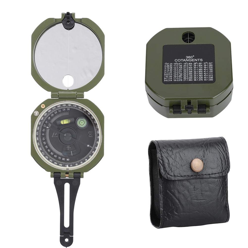 Tbest Military Compass,Bussola Professionale,Outdoor Guide,Professional Outdoor High Accuracy Geological Guide Fluorescent Guide