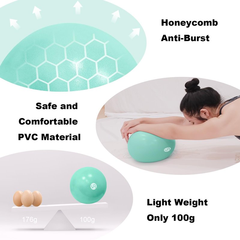 RYTMAT Exercise Ball for Workouts, Anti-Burst and Slip Resistant Yoga Ball for Gym Fitness and Physical Therapy (White)