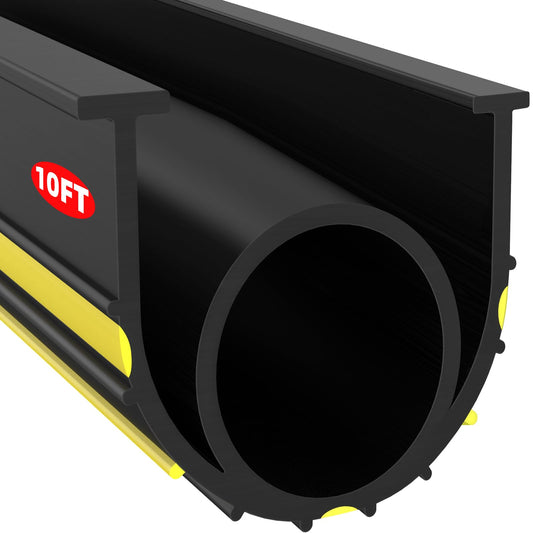 Jin&Bao Garage Door Bottom Weather Stripping Rubber Seal with T-Ends 5/16" - Protect Your Garage from Weather, Insects, and Dust with Premium Garage Door Draft Stopper（10FT, Yellow）