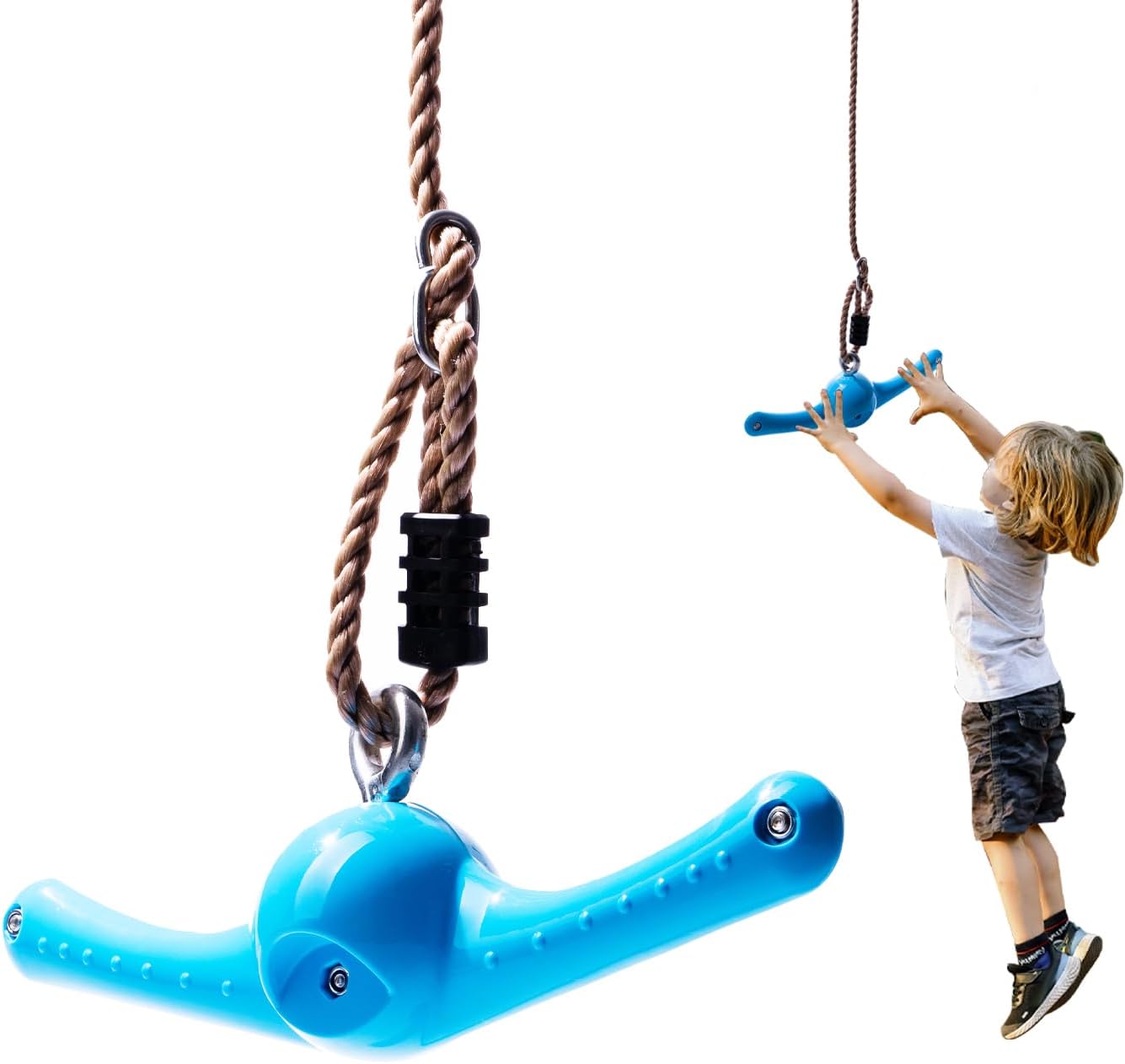 Ninja-Twister Swing Set - 360° Handle Twist for Kids | Adjustable Slackline Attachments for Outdoor Fun