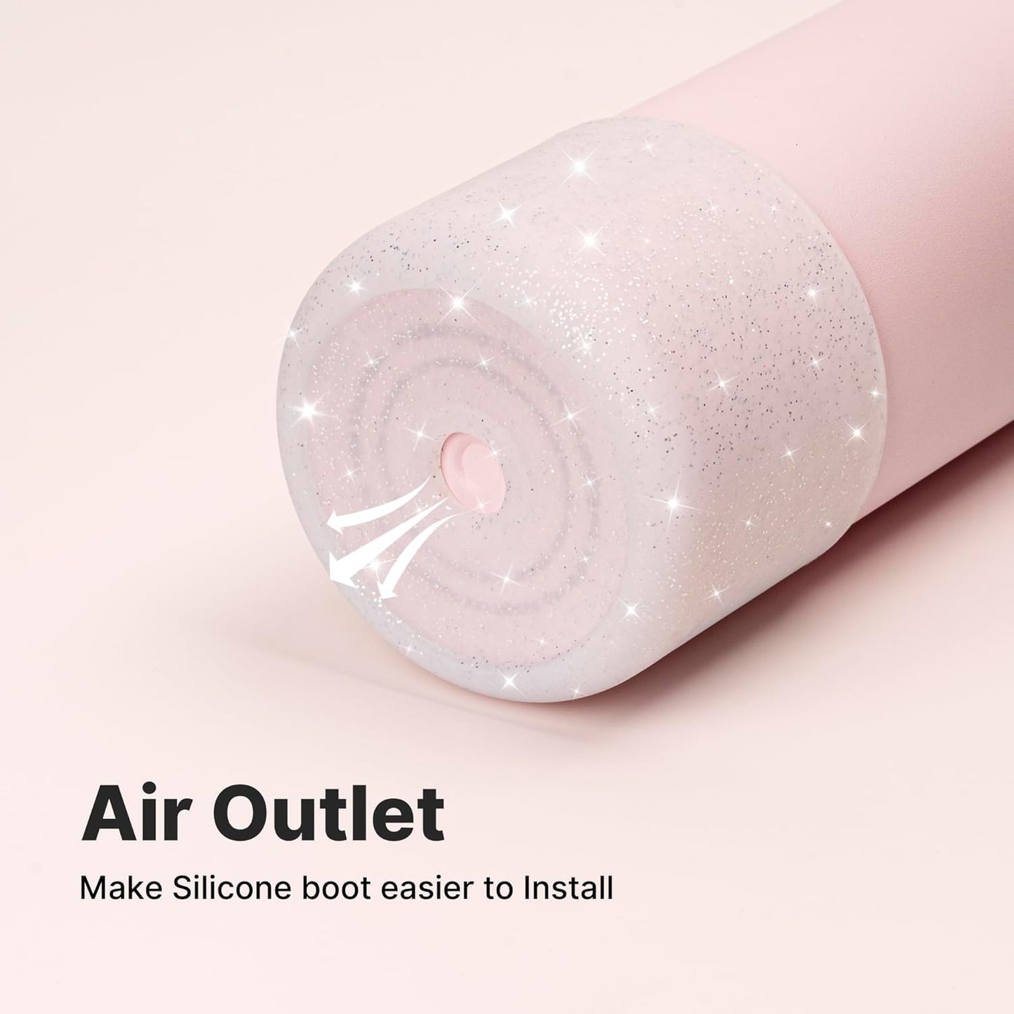 Owala Silicone Boot - Anti-Slip Protective Sleeve for 14/16 oz Water Bottle | Glitter White