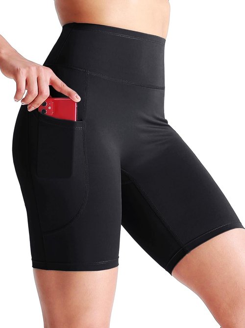 CADMUS High Waisted Workout Shorts for Women - 3 Pack | 7.5" Biker Shorts with Pockets
