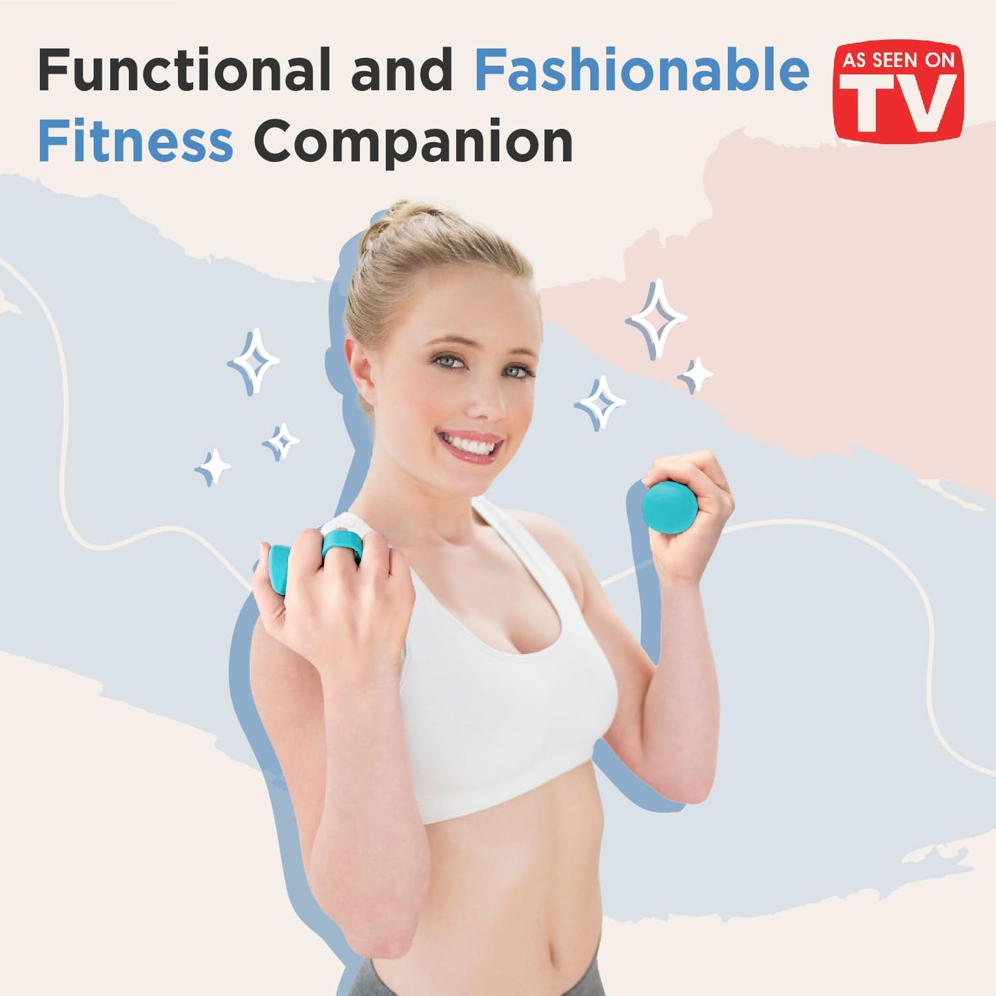 Yoga Weights for Yoga Workouts Fitness Exercises, Hand Weights Dumbbells Set for Body Sculpting & Toning - Elevate Your Workout (Blue)