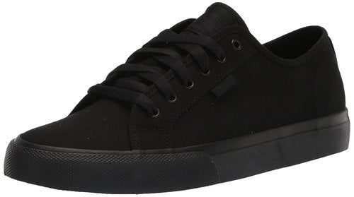 DC mens Manual Low Top Vegan Friendly Casual Skate Shoe, Black, 9.5 US