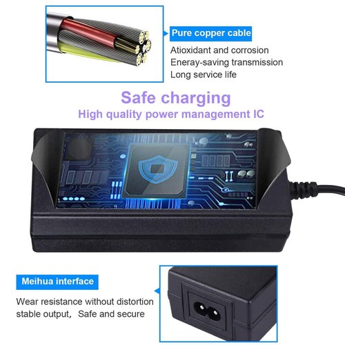 42V 2A Charger Adapter Fit for Apollo Air, Air Pro 2022, Electric Scooter Using 36V Battery