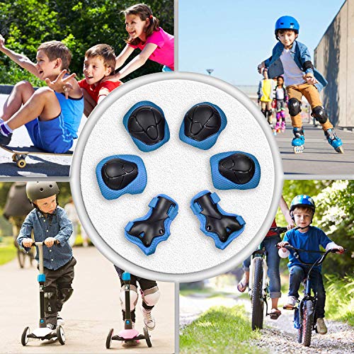 Toddler Knee Pads, Elbow Pads & Wrist Guards Set - Small Blue