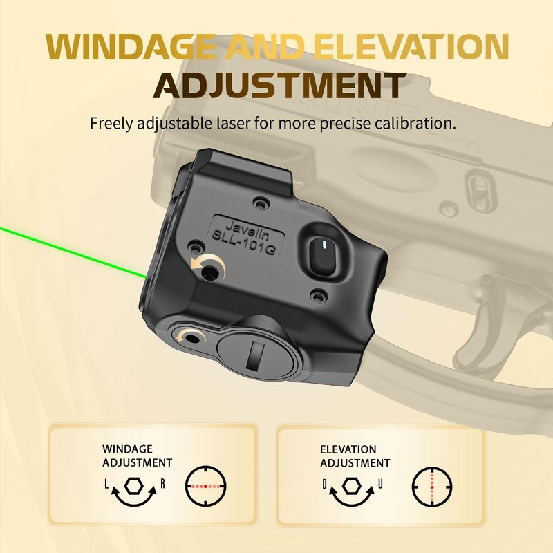 WARRIORLAND Pistol Light Laser Combo Fits Taurus G2C /G3C / G3/ PT111 G2 / PT140 G2, Compact 150-Lumen Trigger & Rail Mounted Tactical Weapon Light, Green Laser & White LED Flashlight, SLL-101G