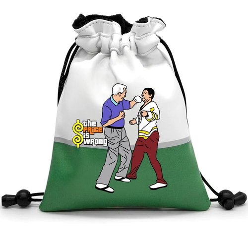 Artpreti Funny Golf Valuables Pouch,Golf Pouch Bag with Drawstrings Golf Tee Leather Tee Ball Bag for Men Women - The Price is Wrong