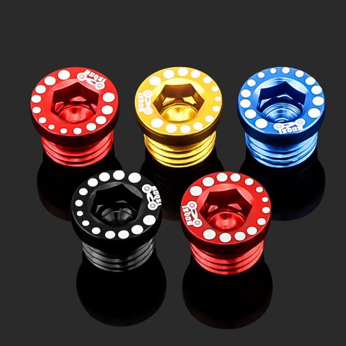 Sanmum 4pcs M10 Folding Bikes Screws Plug MTB Bolts V Brake Column Bike Rack Brake Disc Screw (Gold)