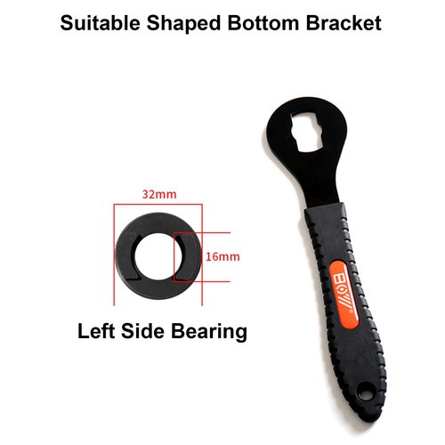 SONZUIA Slotted Bottom Bracket Adjustable Cup Wrench, 16mm Bike Bottom Bracket Wrench, Bicycle Bottom Bracket Removal Tool