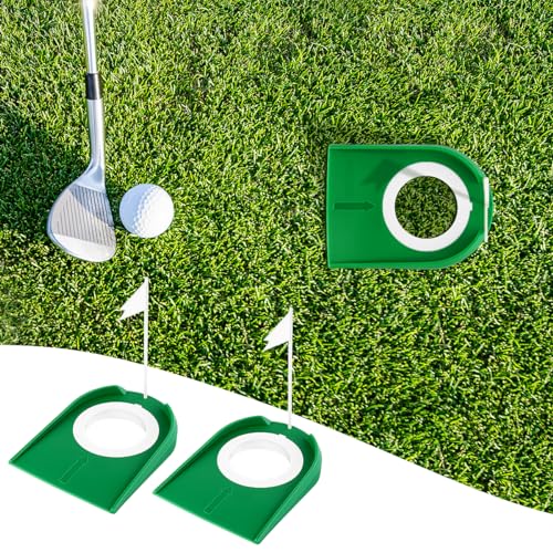 2-Pack Portable Golf Putting Cup with Flag - Indoor & Outdoor Training Aid