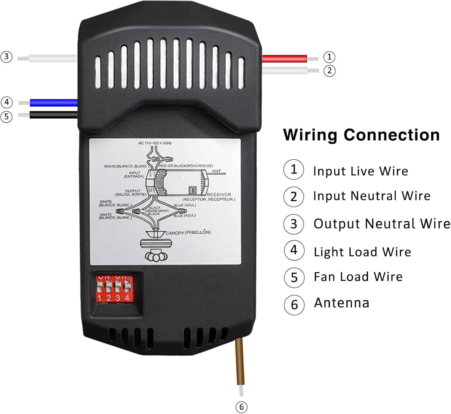 Universal Ceiling Fan Remote Control Kits with Light Dimmer 3 Speed Fan Controller Replacement for Hampton Bay Hunter Harbor Breeze Westinghouse Honeywell & More FAN-35T KUJCE9603 L3HFAN35T1