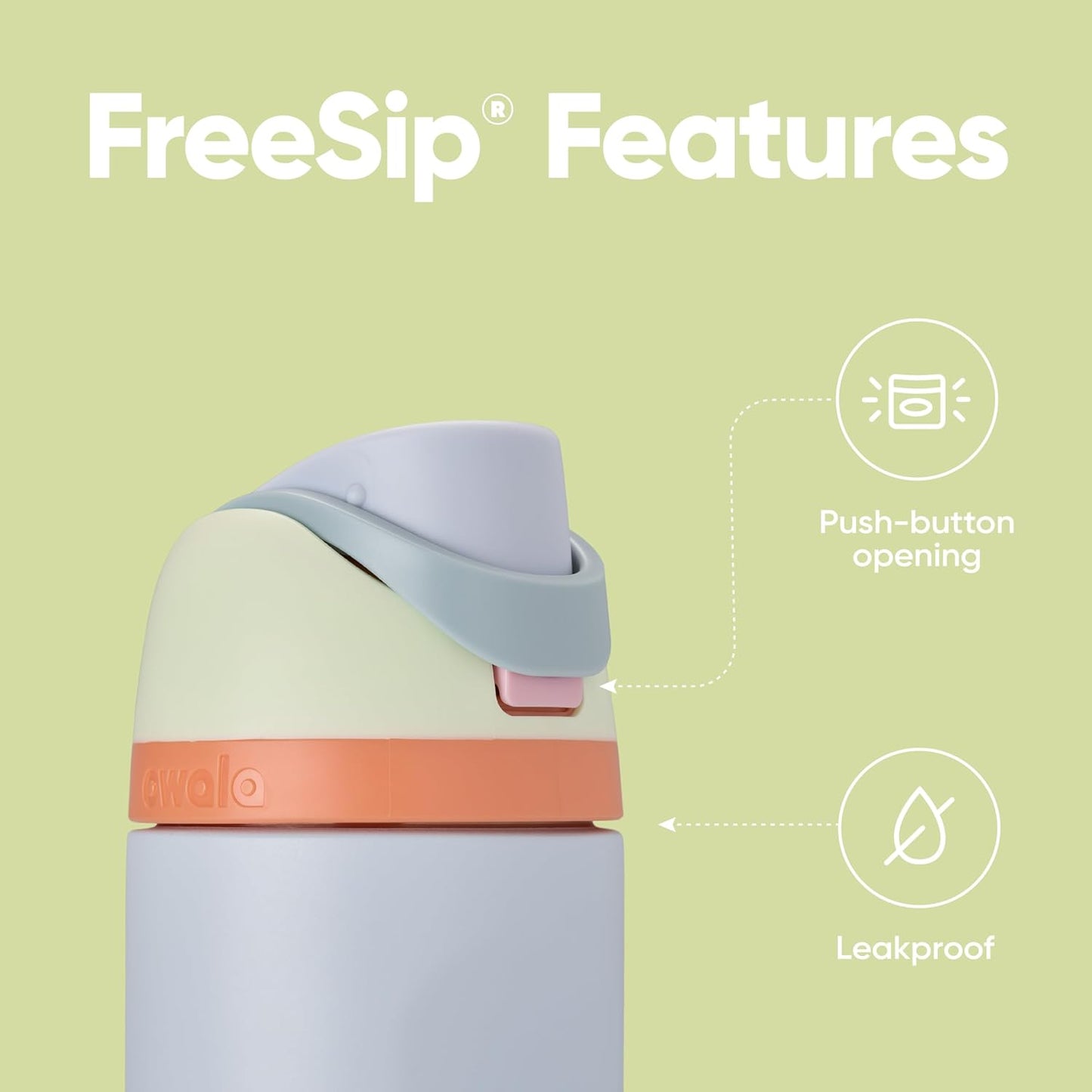 Owala FreeSip 24 oz Insulated Stainless Steel Water Bottle - BPA-Free with Straw for Sports & Travel