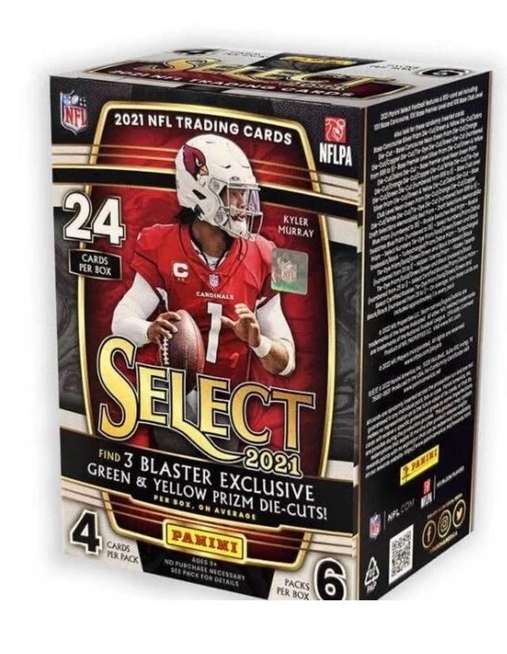 2021 Panini Select Football Blaster Box with Green & Yellow Prizms
