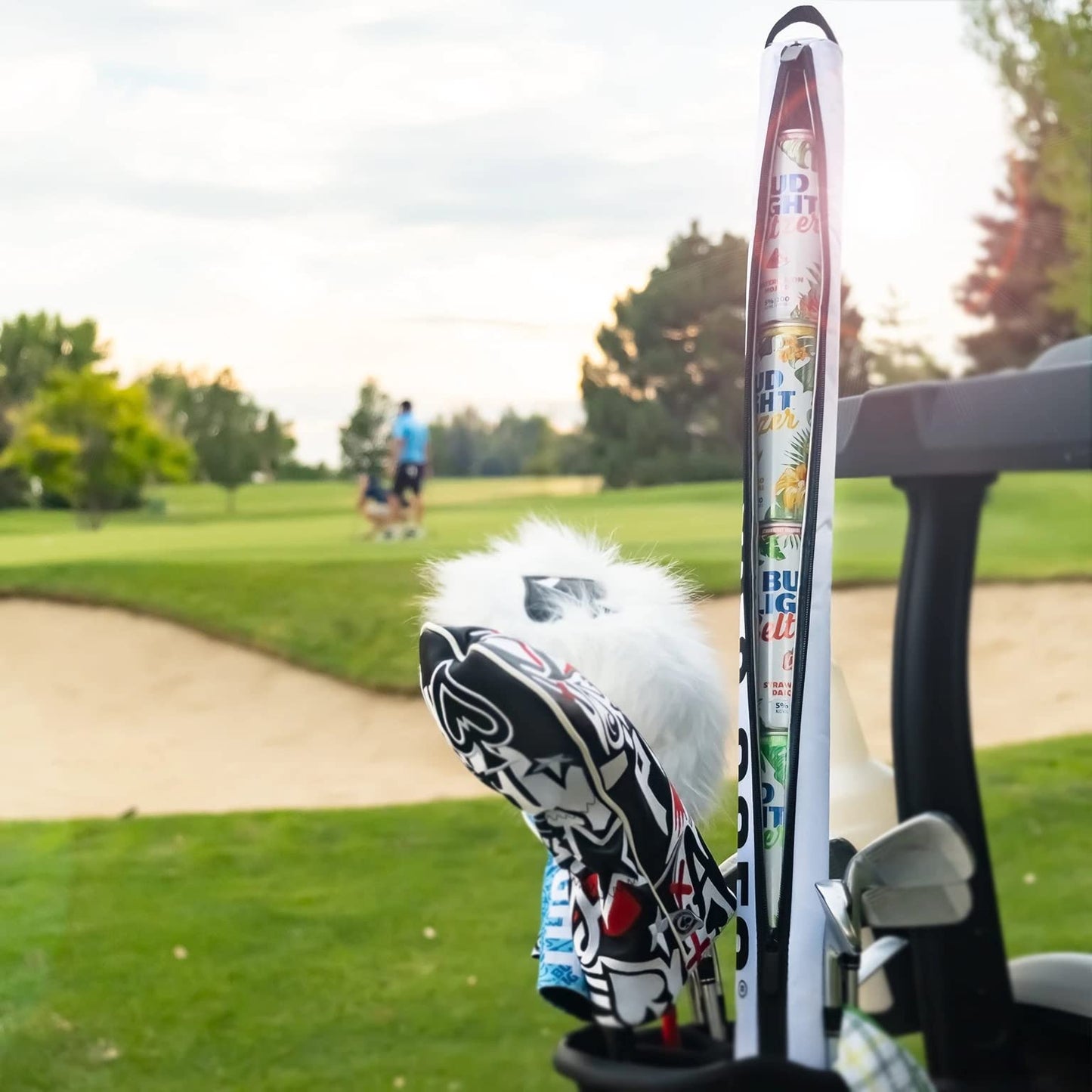 Pins & Aces Seltzer Sleeve 6-Can Insulated Cooler Sleeve - Stores Up to 6 Cans Discreetly in Your Golf Bag - Keeps Canned Beverages Cold On The Golf Course - Fits in Most Golf Bags Styles & Types