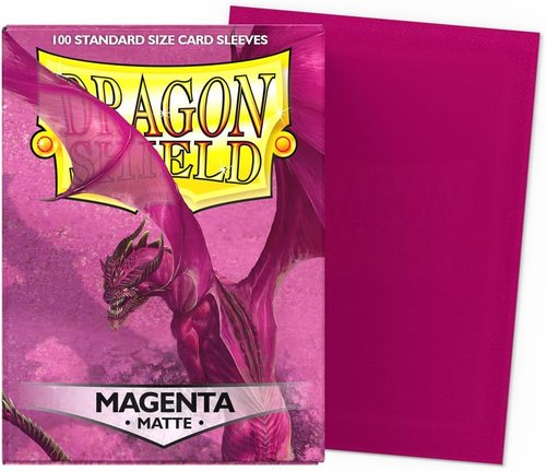 Dragon Shield | Matte Card Sleeves - 100 Count Standard Size TCG Protection | Magenta Color
