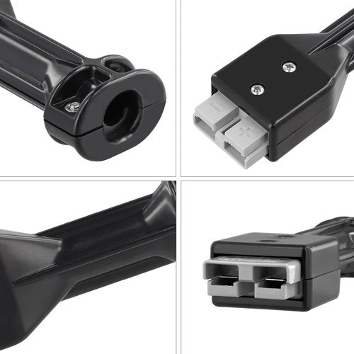 Roykaw Golf Cart Charger Handle Plug Kit SB50 Connector Compatible with 36 Volt EZGO Marathon, Medalist, Shuttle 950 (1989-2007), OEM# 18972G1, 18700G1, 18700G2, 18700G3, 28030G01