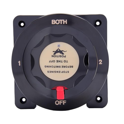 Marine Heavy Duty Dual Battery Selector Switch - Boat Safety Disconnect Isolator for Power Cut Off