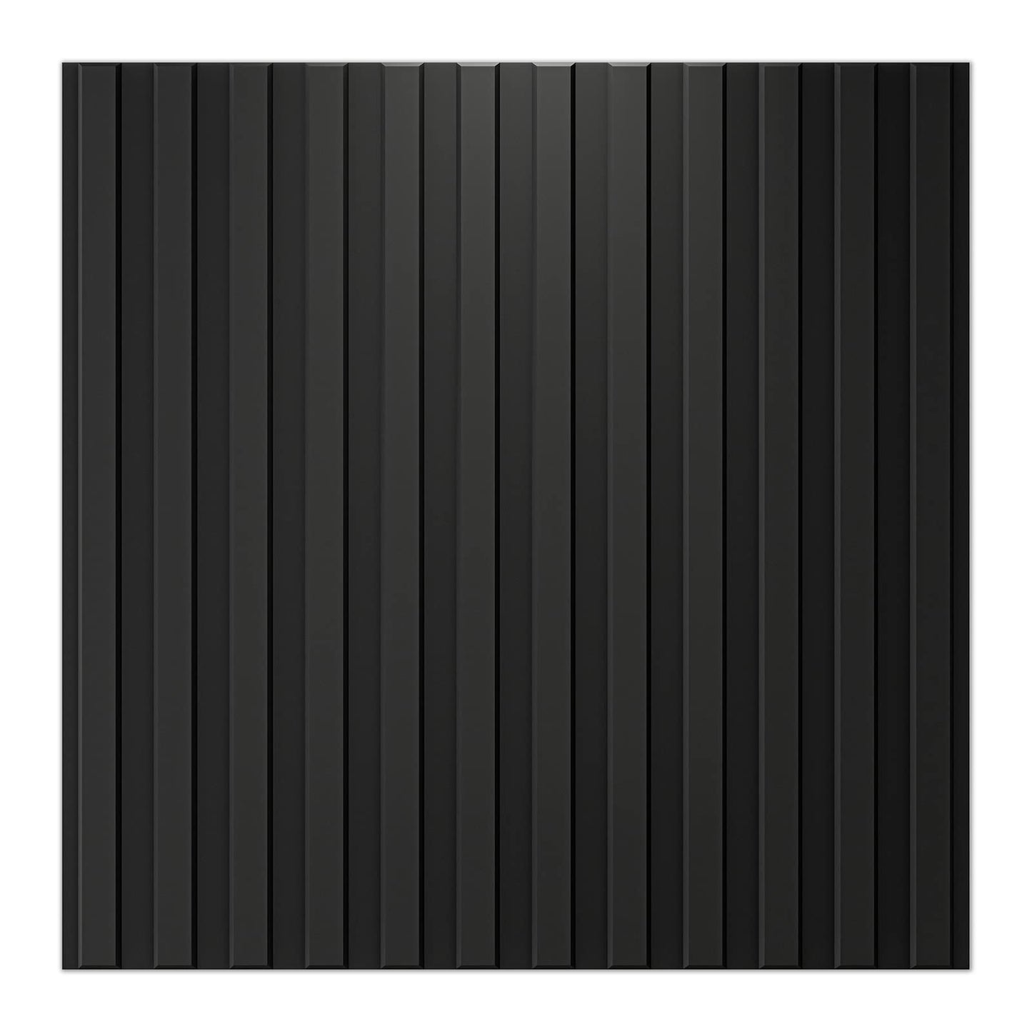 Art3d Slat Wall Panel, 3D Fluted Textured Panel 12-Tile 19.7 x 19.7in. - Cover 32 Sq.Ft., Black