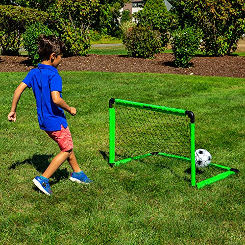 Mini Soccer Goal Set with Ball & Pump - Green, 36" x 24"