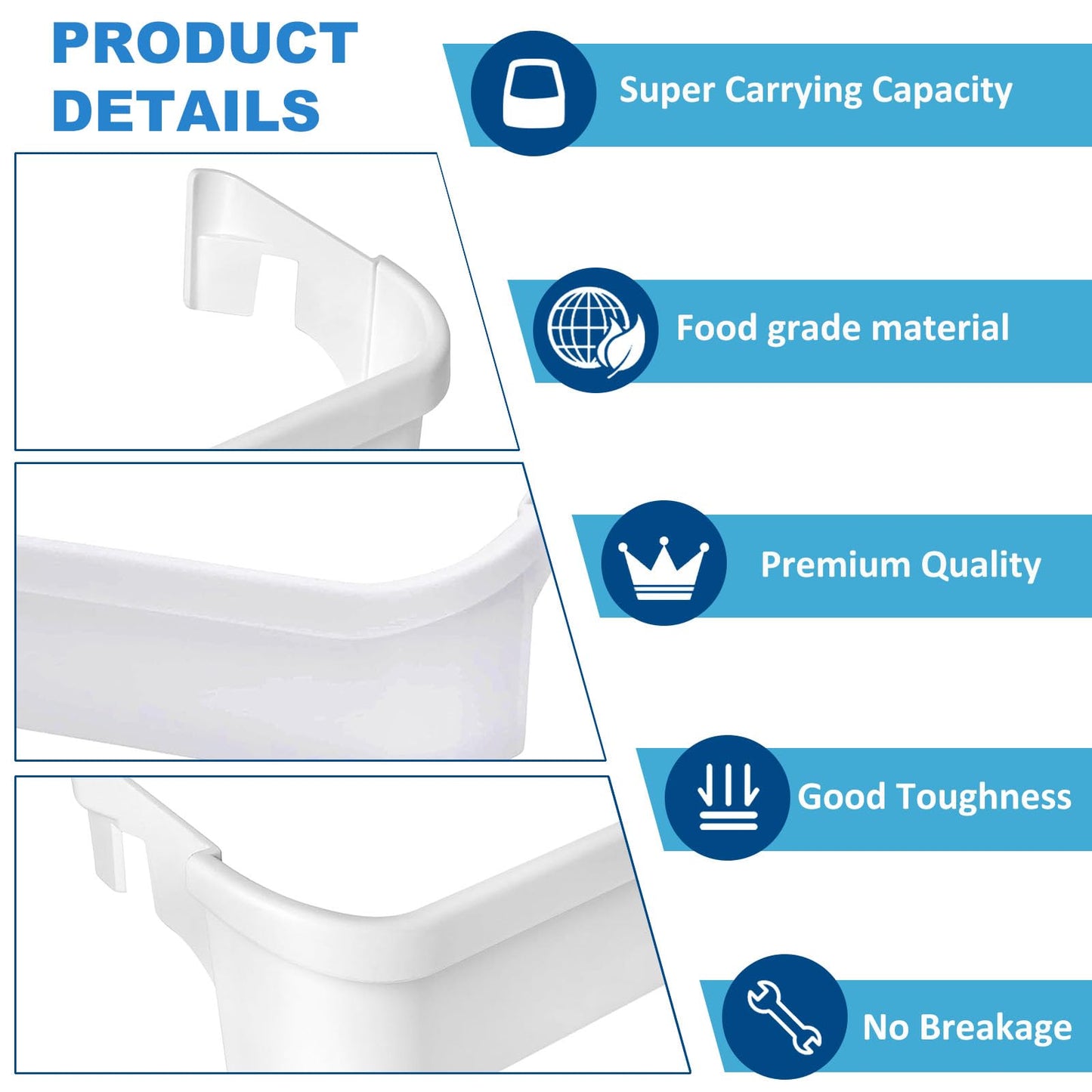 240351601 Refrigerator Freezer Door Bin Door Side Shelf Compatible with Kenmore Frigidaire Refrigerator