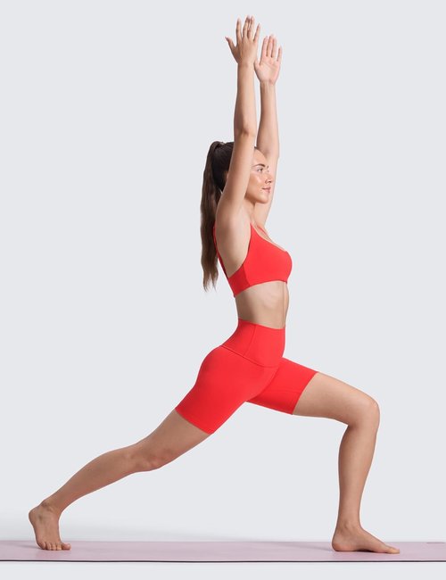 CRZ YOGA Biker Shorts - ButterLuxe High Waisted Spandex for Women | 6" Length, Perfect for Running & Volleyball