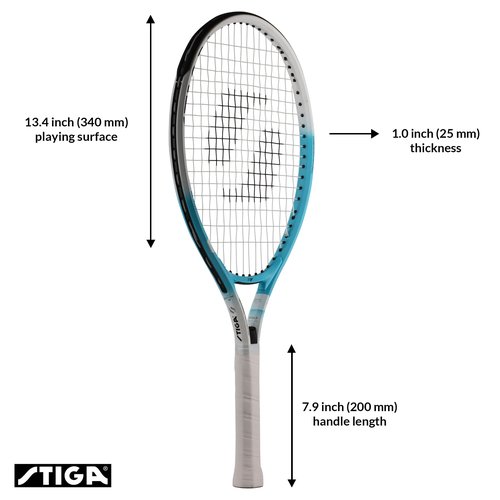STIGA Supreme 21 JR, Kids’ Lightweight 21" Tennis Racket, Beginner Racket for Ages 4–6, Pre-Strung with Cover
