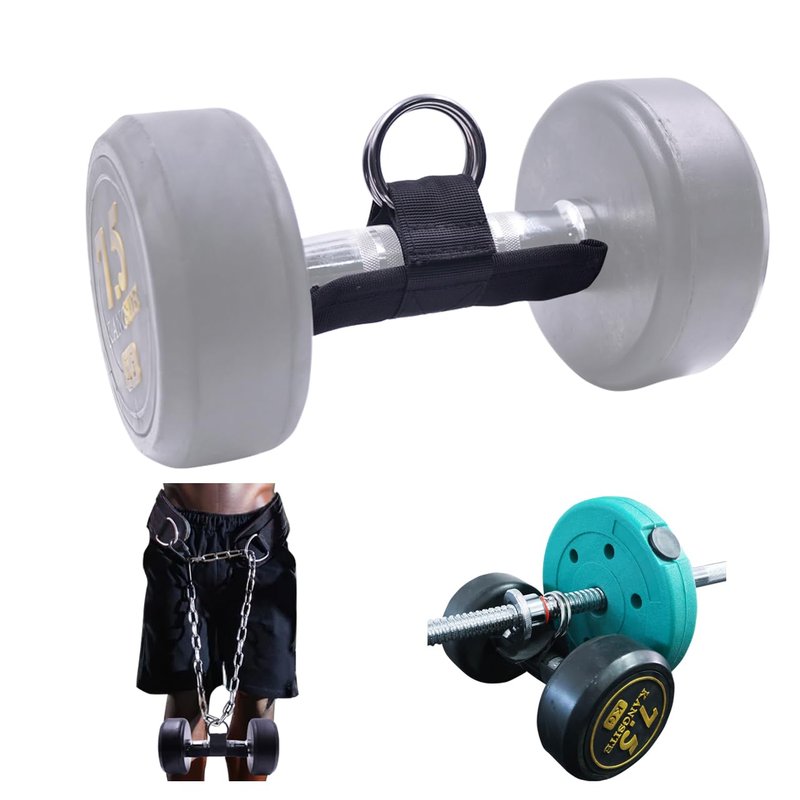 J Bryant Loading Dumbbells Strap for Dip Belt Squat Pull-up,Load Dumbbells Kettlebells on Barbells Weightlifting Accessory 1 piece(M)