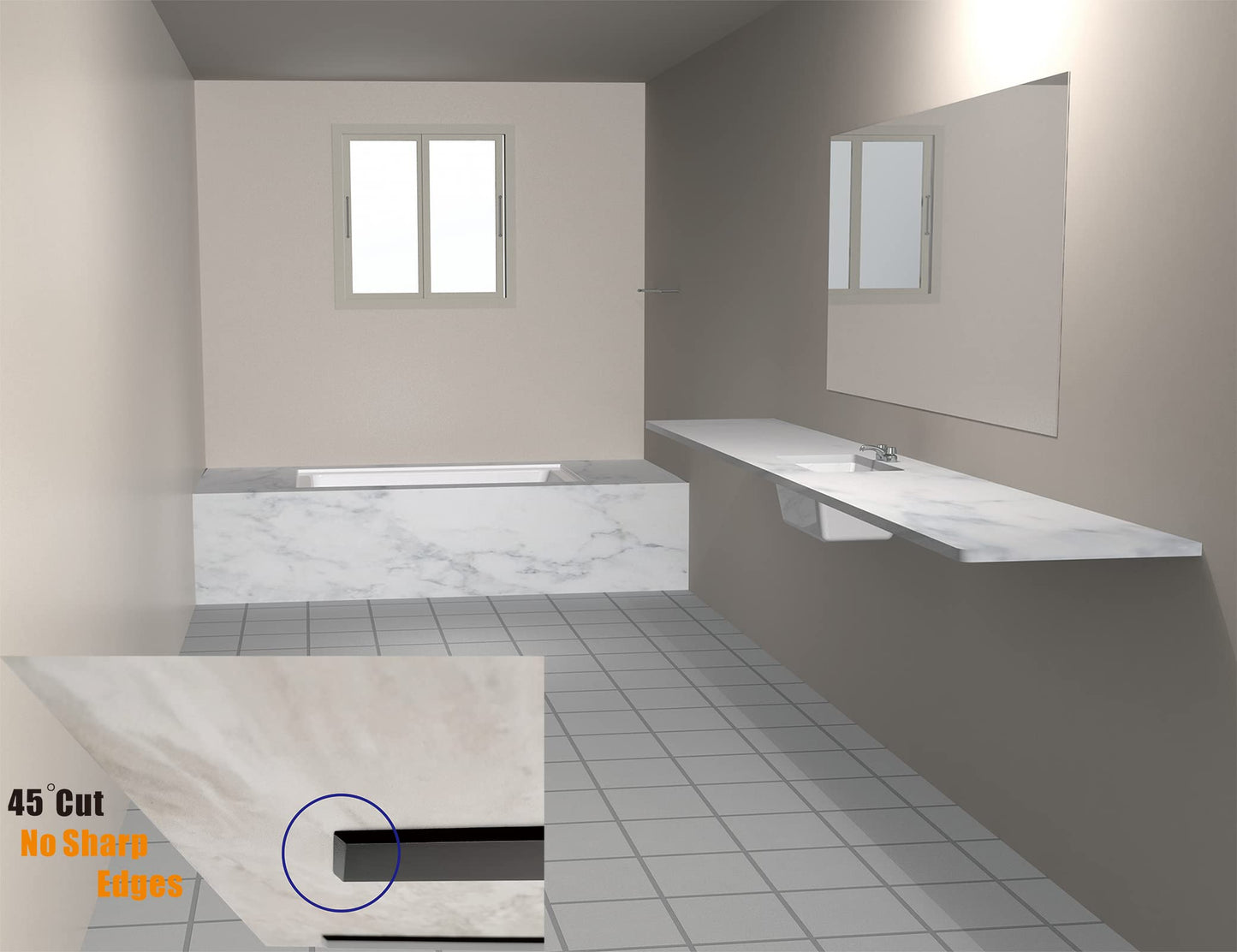 (3-Pack) Free Hanging T Shelf Bracket, Solid Heavy Duty Steel Knee Wall Hidden Granite Countertop Support Floating Bracket Hardware, Universal ,3 Count,12 Inch , DIY Projects , Screws Included