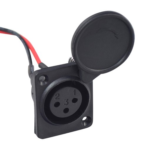 AlveyTech XLR Charger Port with 2 Wires for The Razor EcoSmart Metro, MX500, and MX650