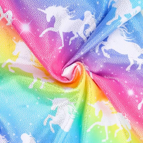 Gymnastics Leotard for Girls - Rainbow Horse, 3-4T