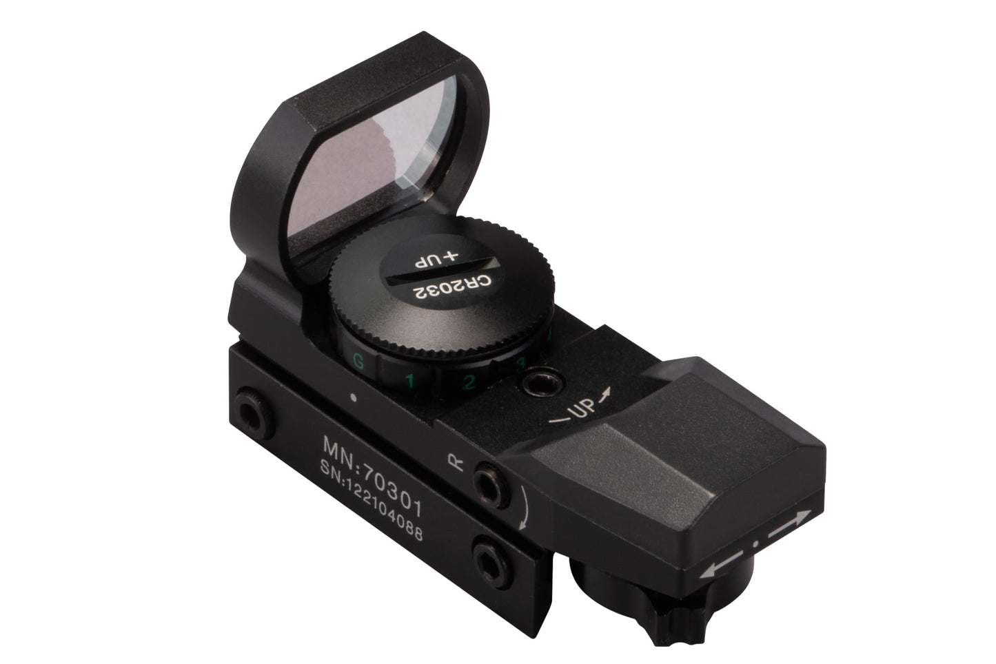 CenterPoint Optics 70301 Red/Green 32mm Open Reflex Sight With 4 Reticles 32mm For Picatinny Mount, one size