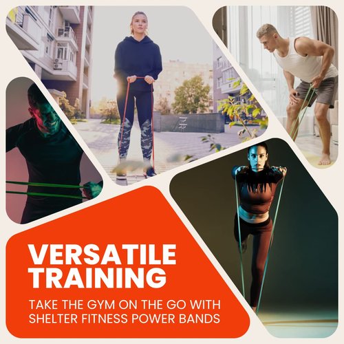 Heavy Duty Resistance Bands by Shelter Fitness 210lb - Orange