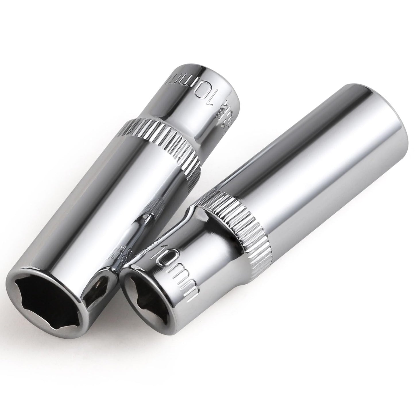 9-Piece 10mm Deep Sockets, 1/4-Inch Drive, 6-Point, Corrosion Resistance, Compatible with Standard Ratchet Wrenches and Tools
