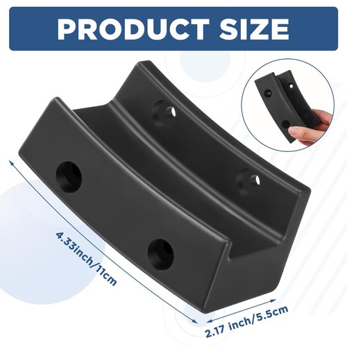 Beeveer Exercise Ball Wall Mount Storage Bracket Yoga Ball Holder Balance Trainer Storage Holder for Home Gym Studios(Black,Pps,Plastic Style)